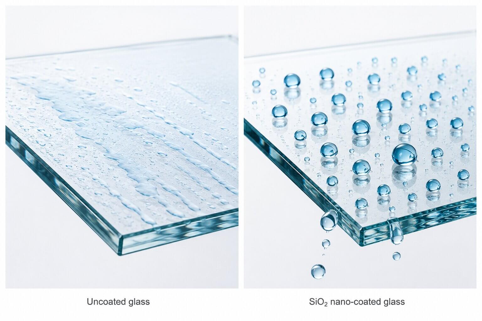 sio2 nano coating water beading glass