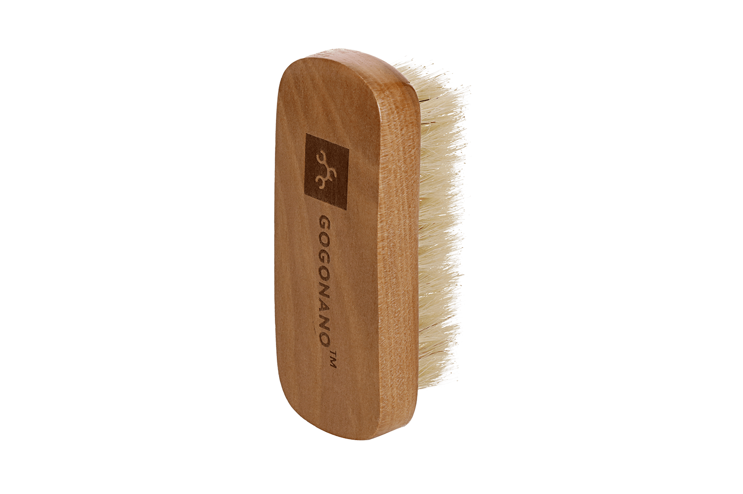 Natural GoGoNano pig hair wooden shoe brush