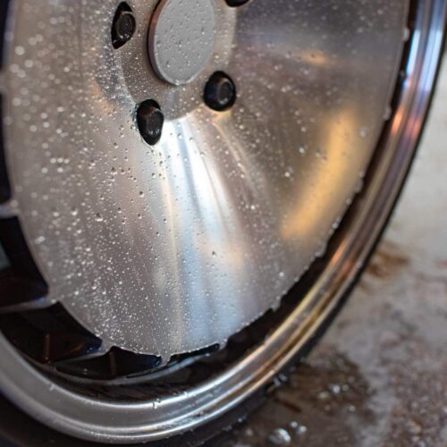 Wheels protected with car body protector GoGoNano