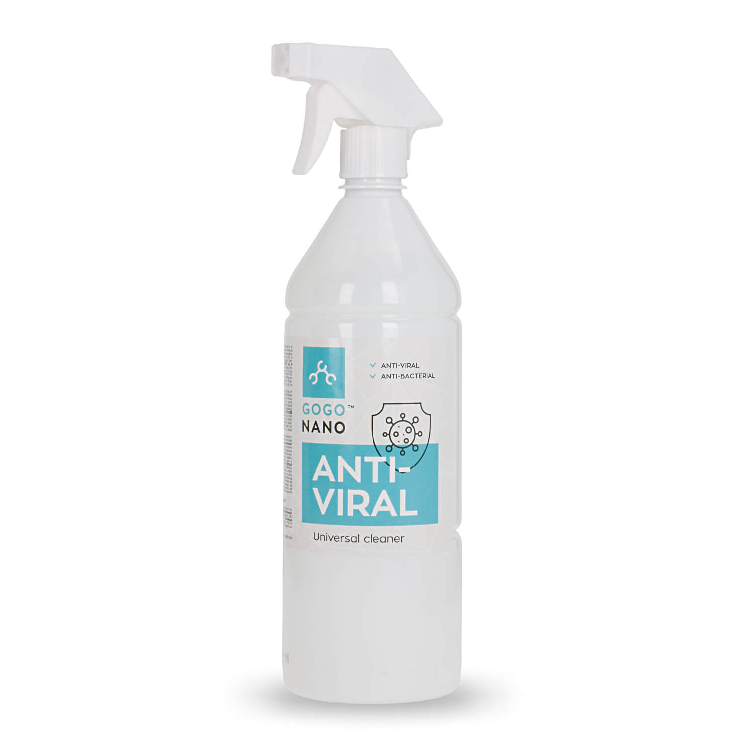 GoGoNano lactic acid based Anti-Viral disinfectant cleaner 1L in spray bottle