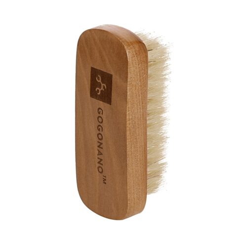 Natural gogonano pig hair wooden shoebrush