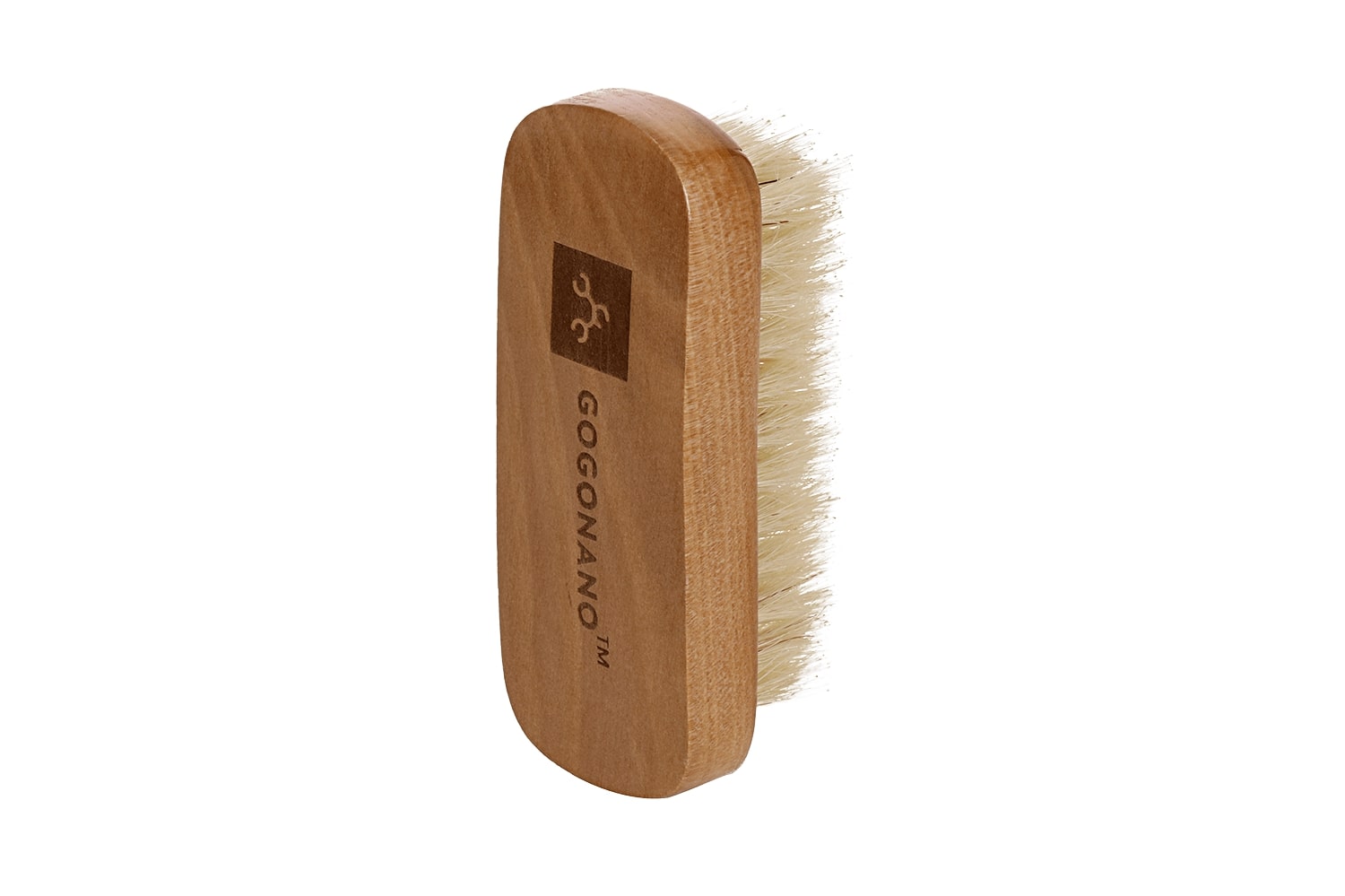 Natural gogonano pig hair wooden shoebrush