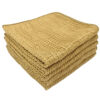 Pack of 5 gold microfiber glass cleaning cloth 36 x 36 cm