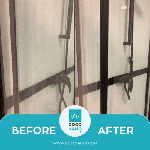 Before and After Using GoGoNano Window Cleaning agent