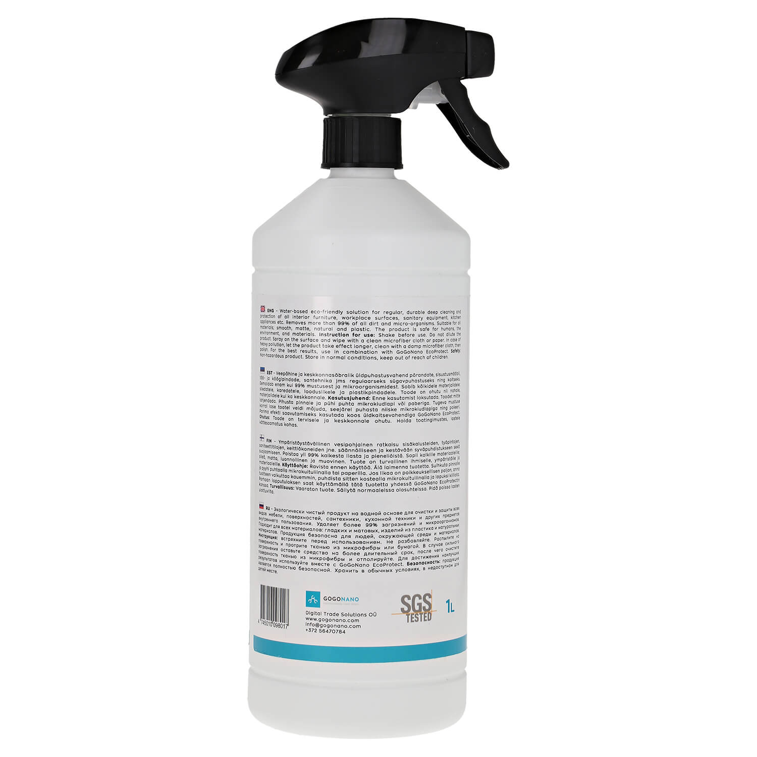 EcoClean Interior Sanitary Deep Cleaner 1L back side