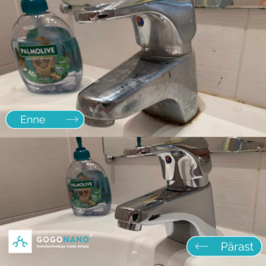 Enne ja parast GoGoNano uldpuhastusvahendit EcoClean