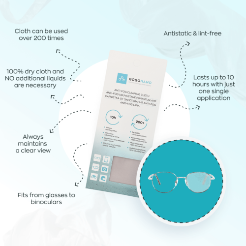 Anti-Fog cleaning cloth for glasses