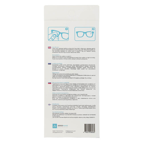 Anti fog cleaning cloth for glasses