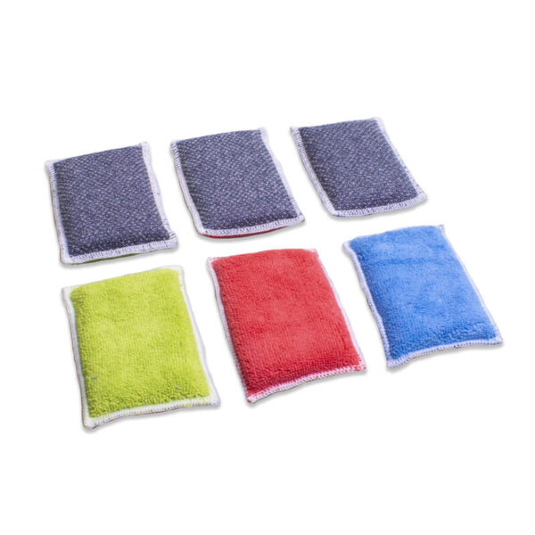 Dual-Sided Microfiber Scouring Pads - 3-Pack