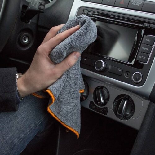 Interior microfiber cleaning cloth nano