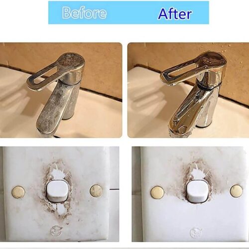 Magic eraser sponge before and after
