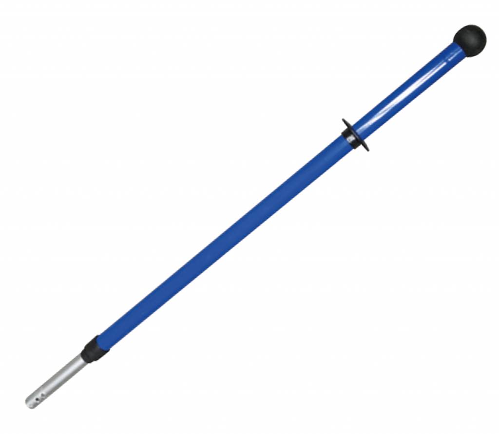 Telescopic mop handle with rotating ball grip