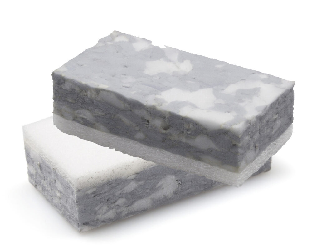Duragom magic eraser sponge with scouring strip for effective cleaning
