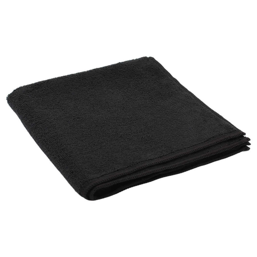 Box of 5 Recycled cleaning cloth black 38x38 cm