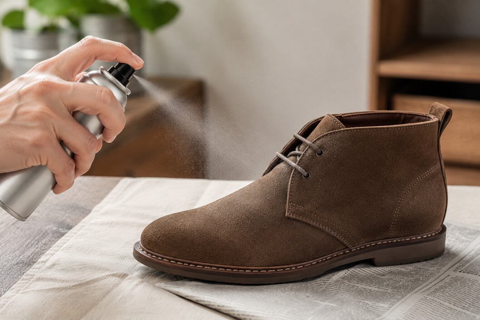 applying waterproofing spray shoe suede leather.jpg