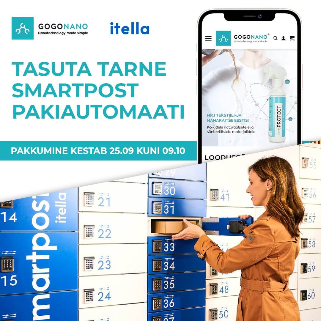 GoGoNano Smartpost tasuta tarne pakiautomaati kampaania mobiil