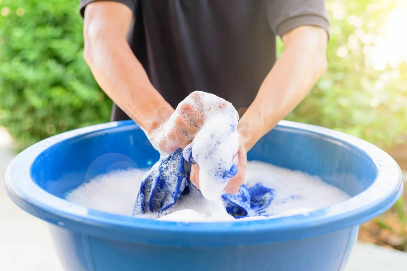 Hand washing microfiber cloths and towels