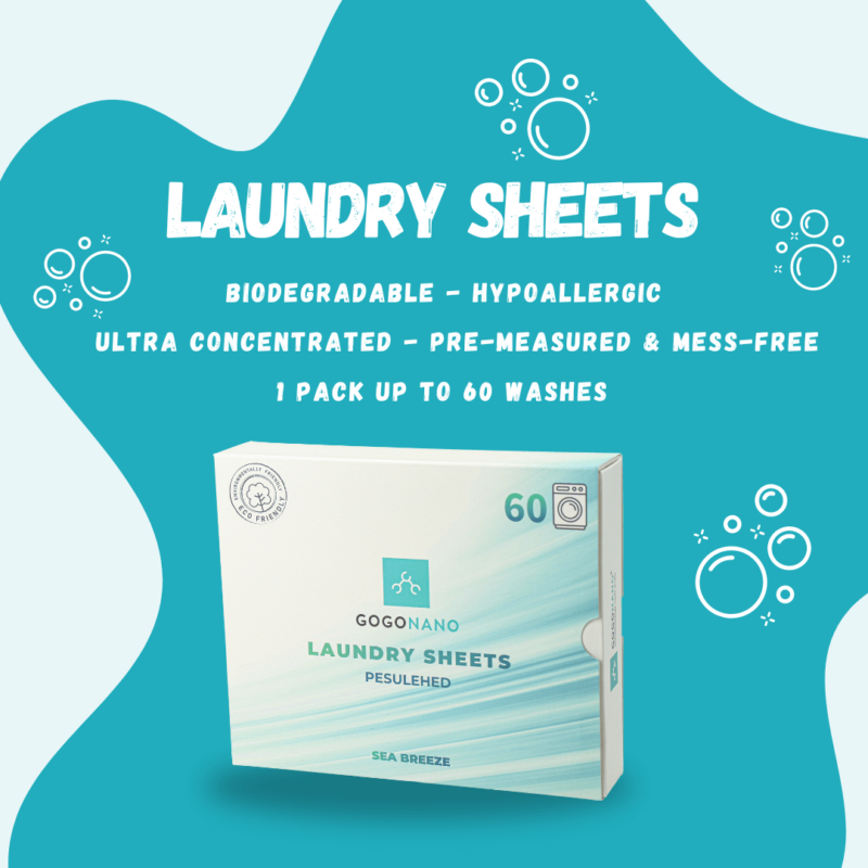 Natural laundry detergent sheets banner mobile english