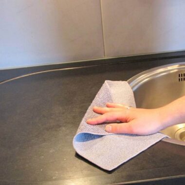Microfiber scouring cloth steel wool alternative