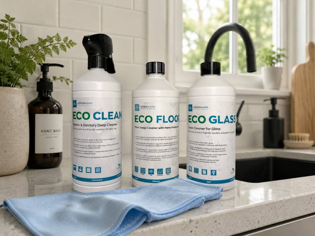 GoGoNano bathroom cleaning and protection in one solution
