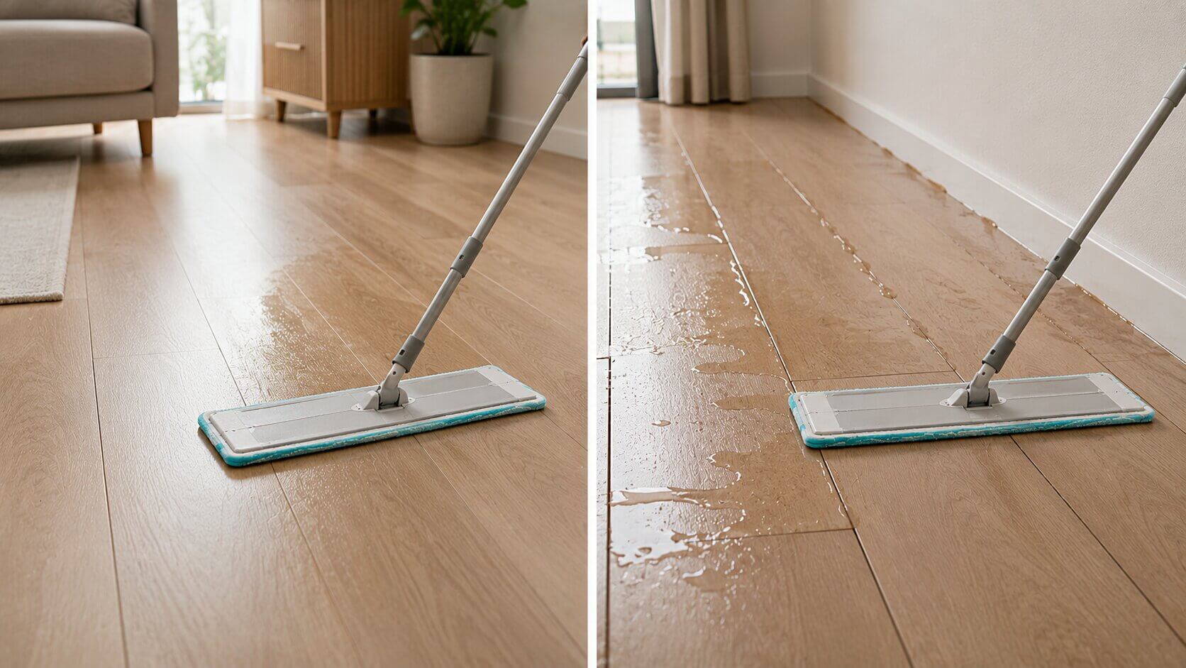 damp vs wet floor mopping
